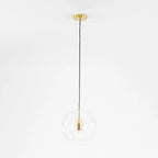 June Glass Globe Pendant Light Clear & Amber