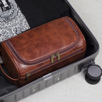 Three-Layer Hanging Toiletry Bag with Water-Repellent Finish