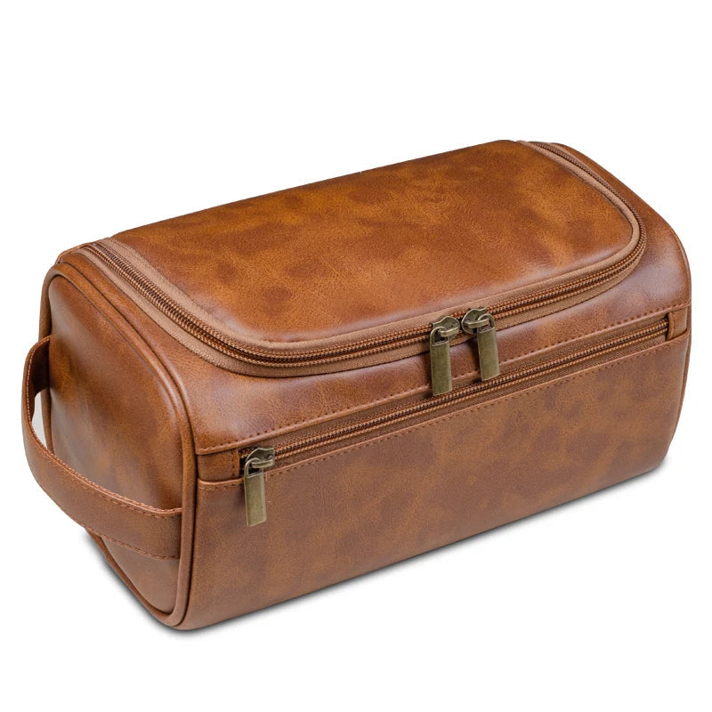Three-Layer Hanging Toiletry Bag with Water-Repellent Finish