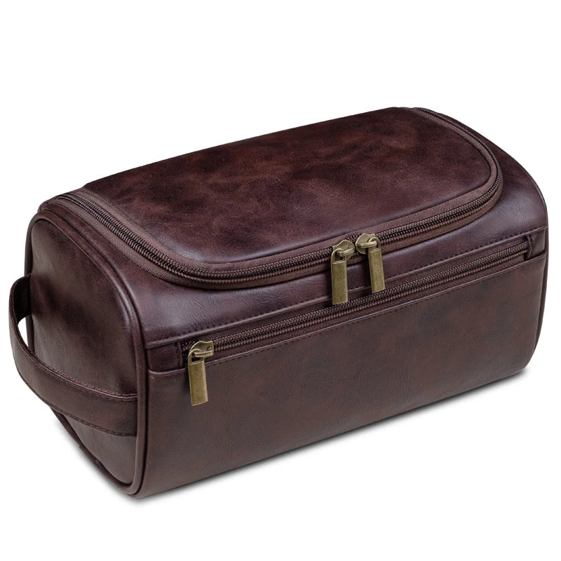 Three-Layer Hanging Toiletry Bag with Water-Repellent Finish