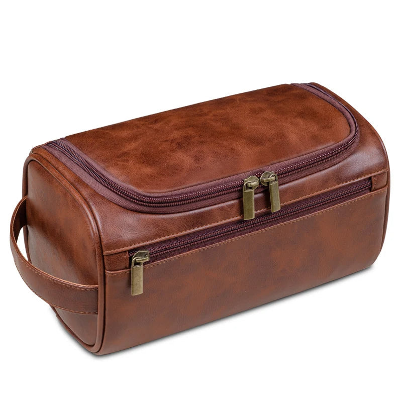 Three-Layer Hanging Toiletry Bag with Water-Repellent Finish
