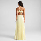 Sonnara – Pleated Halterneck Maxi Dress