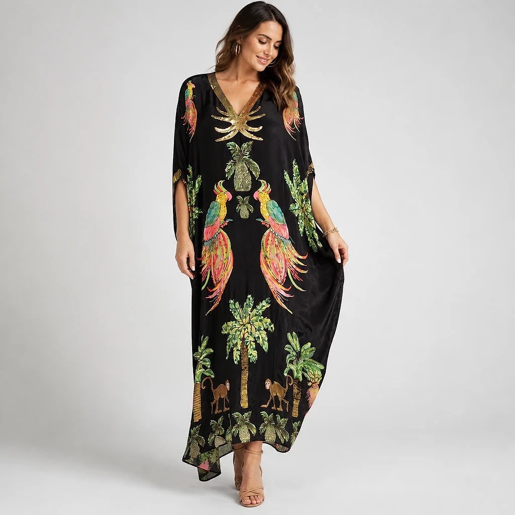 Tropalia – Tropical Print Kaftan Dress