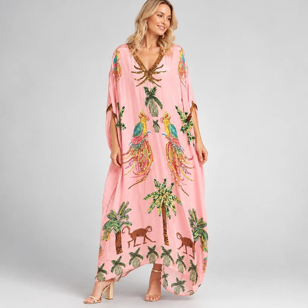 Tropalia – Tropical Print Kaftan Dress