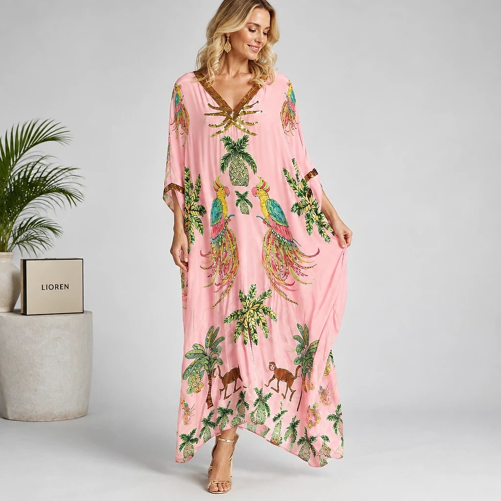 Tropalia – Tropical Print Kaftan Dress