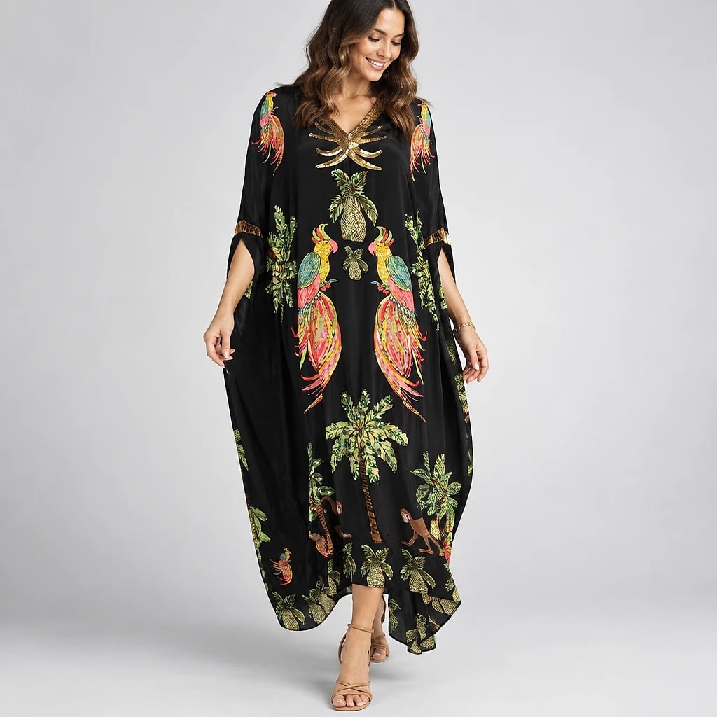 Tropalia – Tropical Print Kaftan Dress