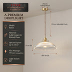 Vintage Glass Pendant Light Green