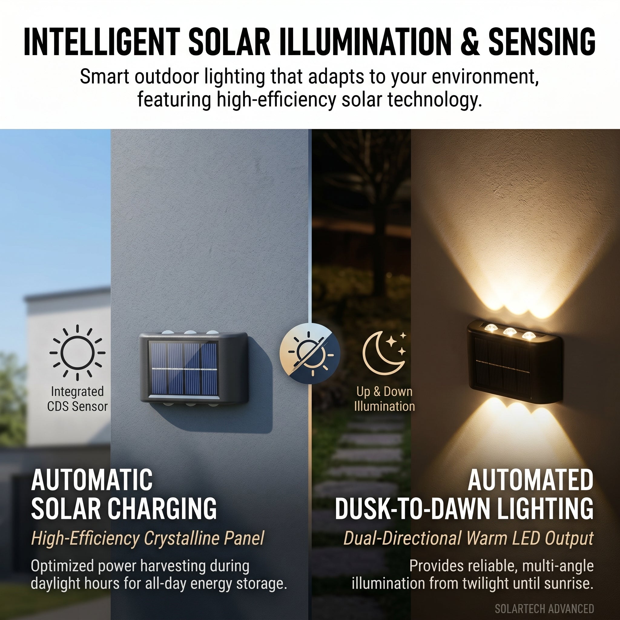 Outdoor Garden Solar Wall Lamp