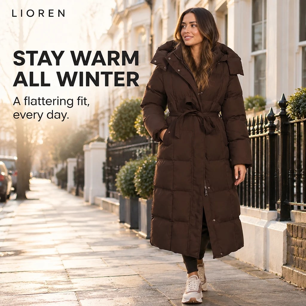 Velarne – Long Insulated Belted Coat