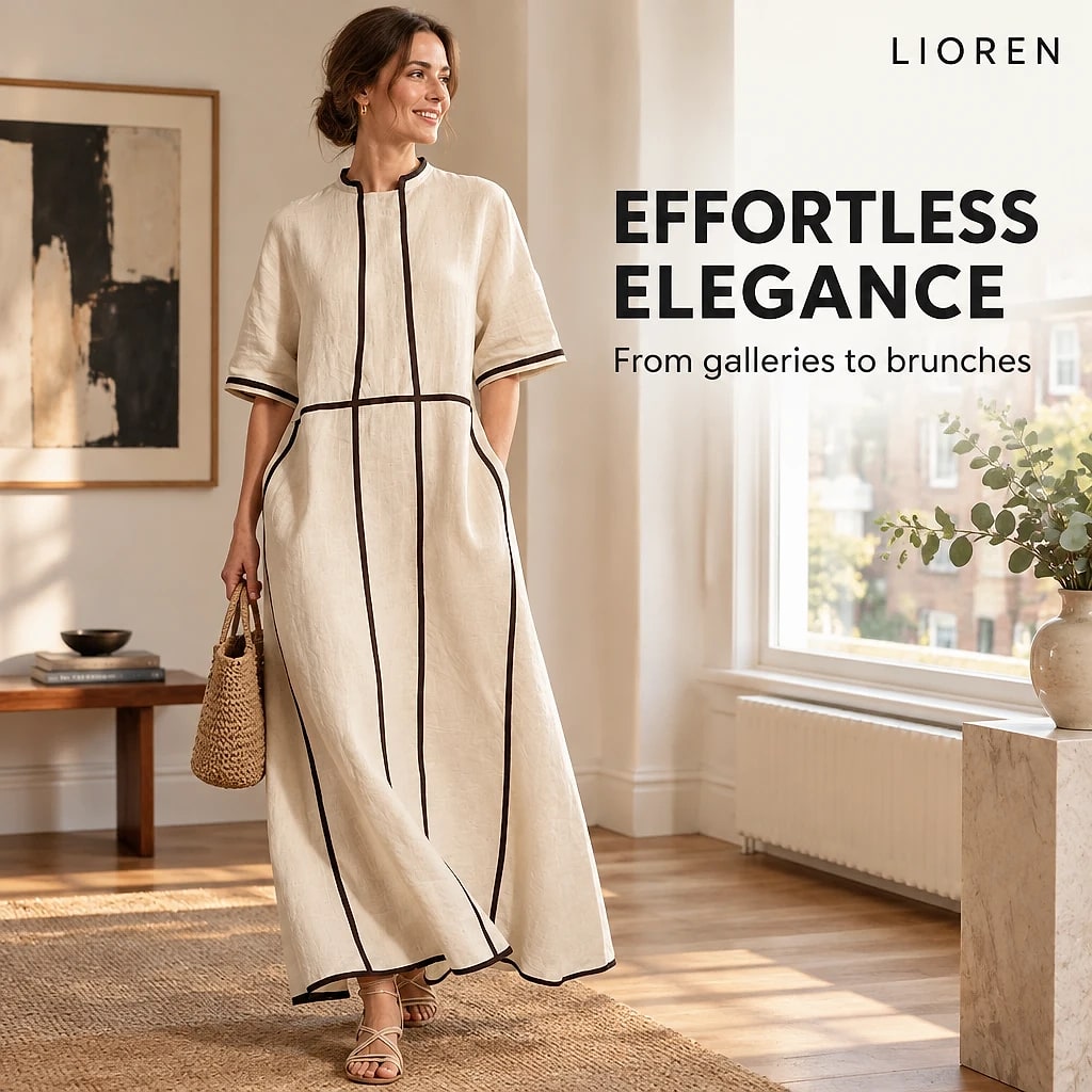 Vellore – Linen Blend Maxi Dress