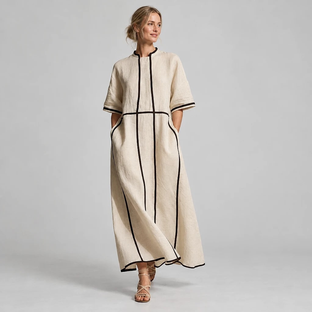 Vellore – Linen Blend Maxi Dress