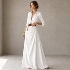Veloria – Belted Lapel Maxi Dress