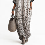 Veloria – Gradient Leopard Maxi Dress