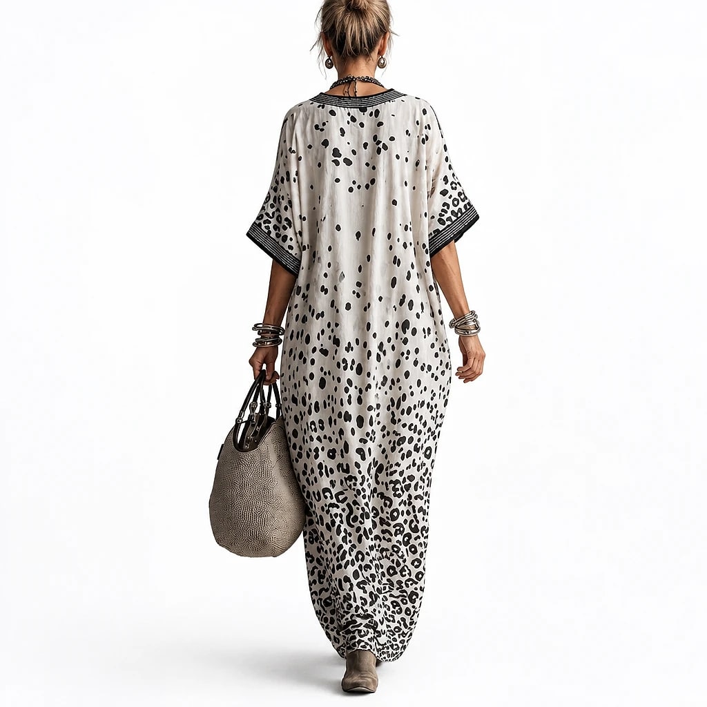Veloria – Gradient Leopard Maxi Dress