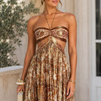 Veloria – Halter Cutout Maxi Dress