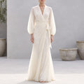 Veloria – Ivory Chiffon Maxi Dress