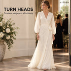 Veloria – Ivory Chiffon Maxi Dress