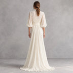 Veloria – Ivory Chiffon Maxi Dress