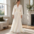 Veloria – Ivory Chiffon Maxi Dress