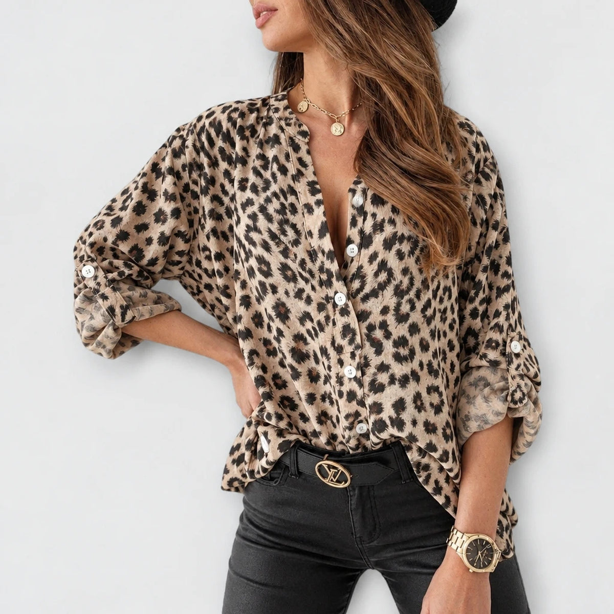 Veloria – Leopard Print Blouse
