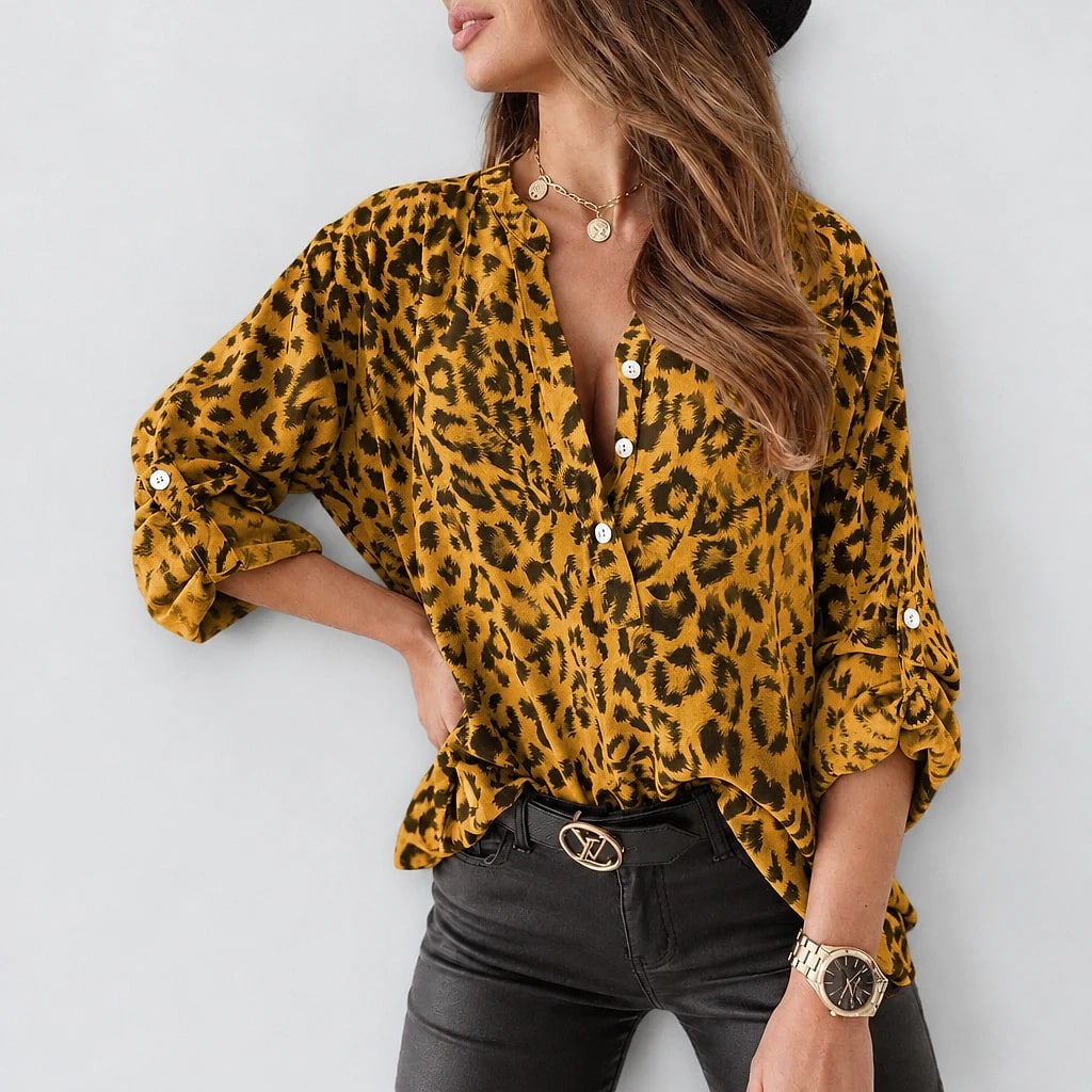 Veloria – Leopard Print Blouse