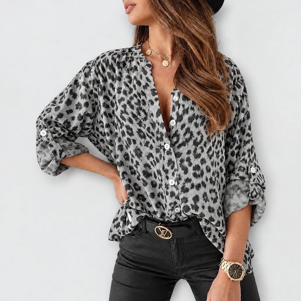 Veloria – Leopard Print Blouse