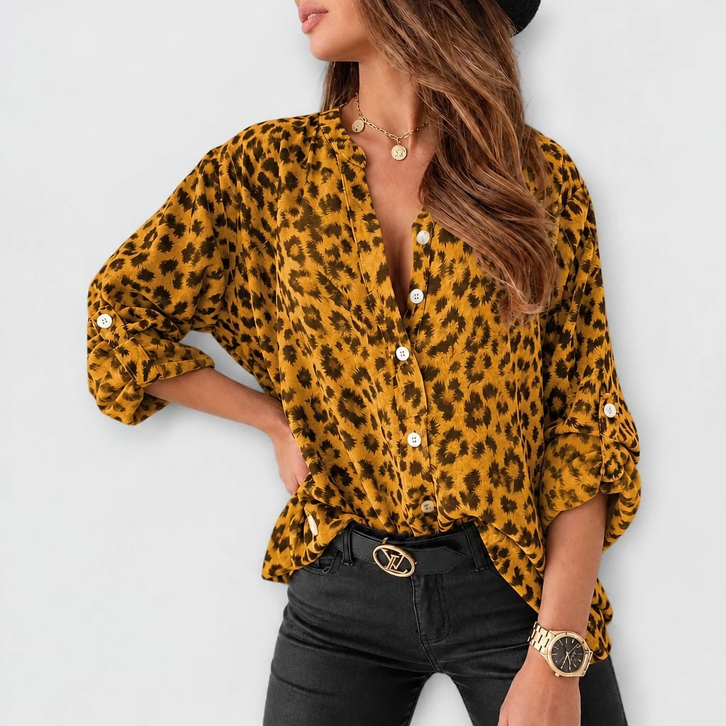 Veloria – Leopard Print Blouse