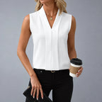 Velorie – Sleeveless V-Neck Blouse