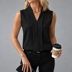 Velorie – Sleeveless V-Neck Blouse
