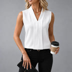 Velorie – Sleeveless V-Neck Blouse