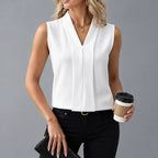 Velorie – Sleeveless V-Neck Blouse