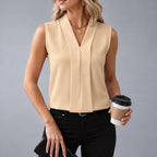 Velorie – Sleeveless V-Neck Blouse