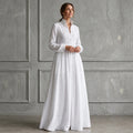 Velorne – Patchwork Linen Maxi Dress