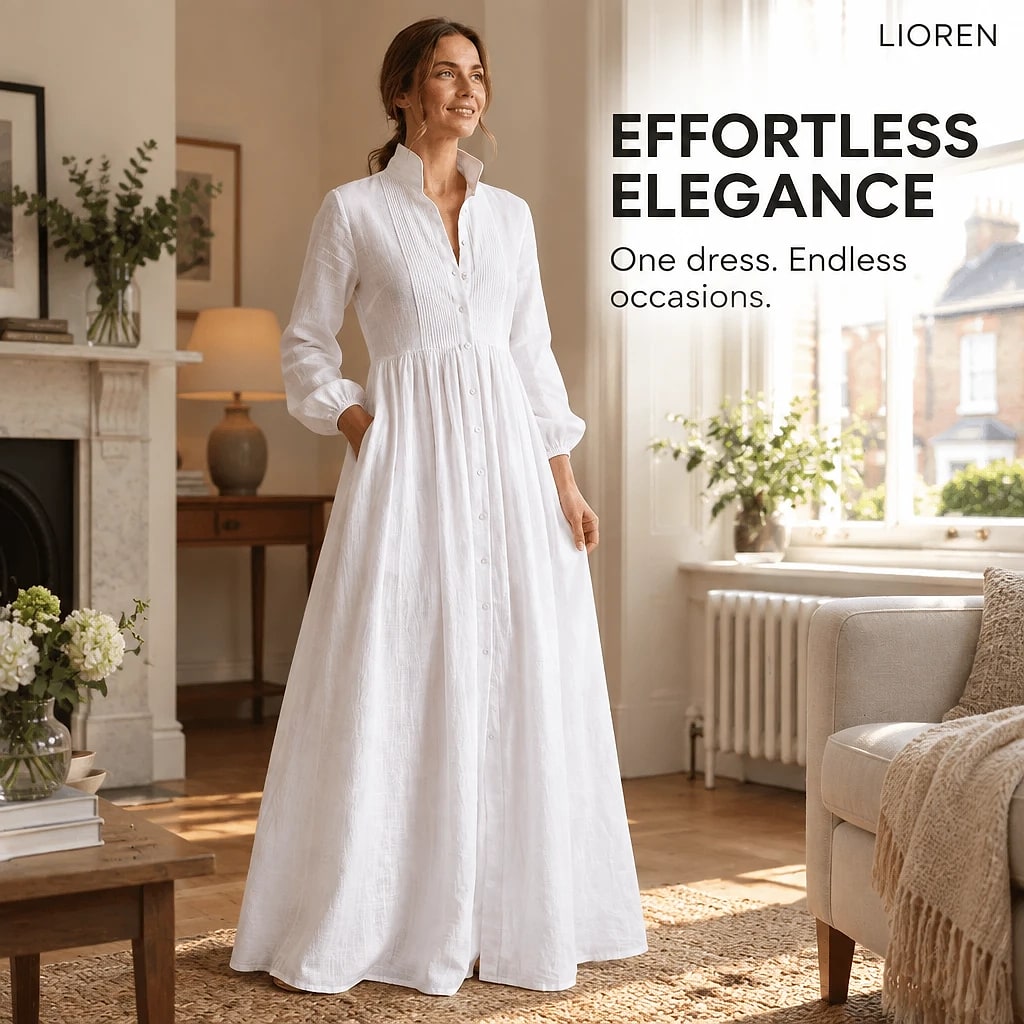 Velorne – Patchwork Linen Maxi Dress