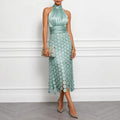 Velorne – Satin Circle Cutout Midi Dress