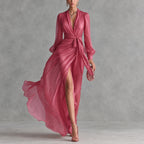 Veloura – Pearl Chiffon Maxi Dress