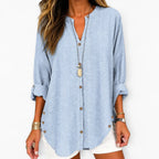 Velouri – V-Neck Striped Blouse