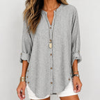 Velouri – V-Neck Striped Blouse