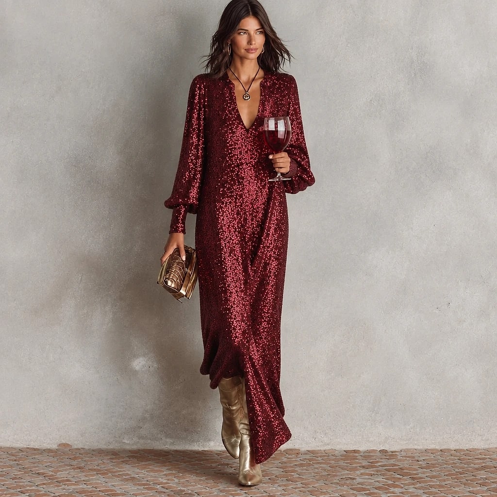 Velourne – Sequin Maxi Party Dress