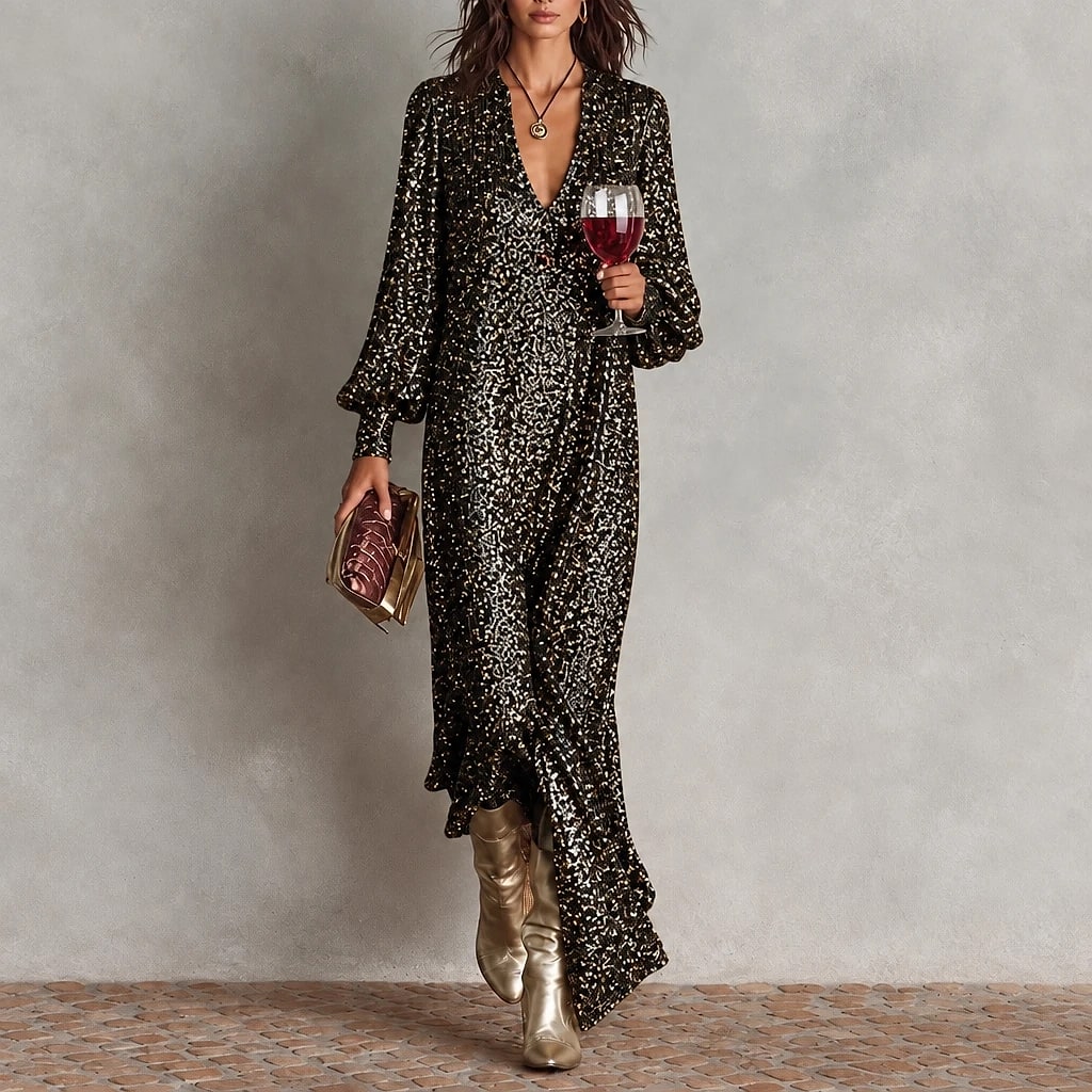 Velourne – Sequin Maxi Party Dress