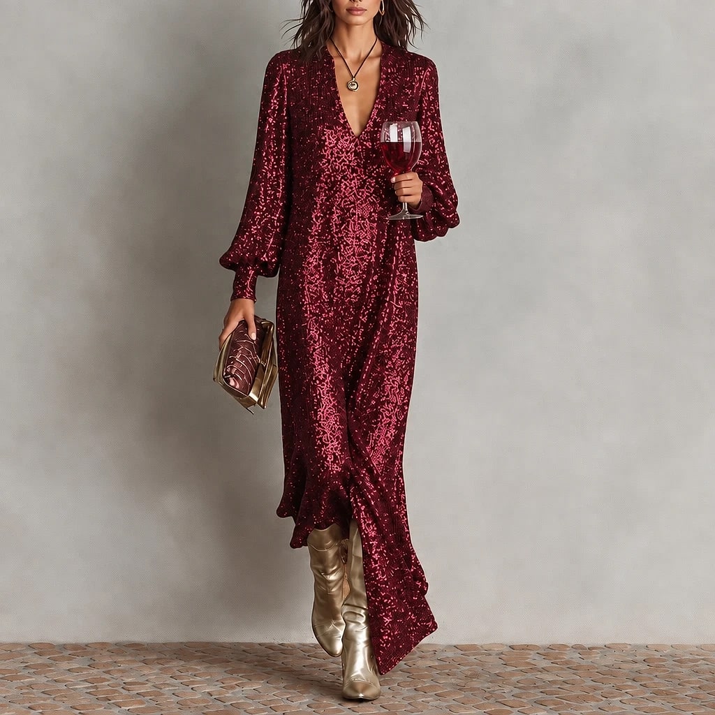 Velourne – Sequin Maxi Party Dress
