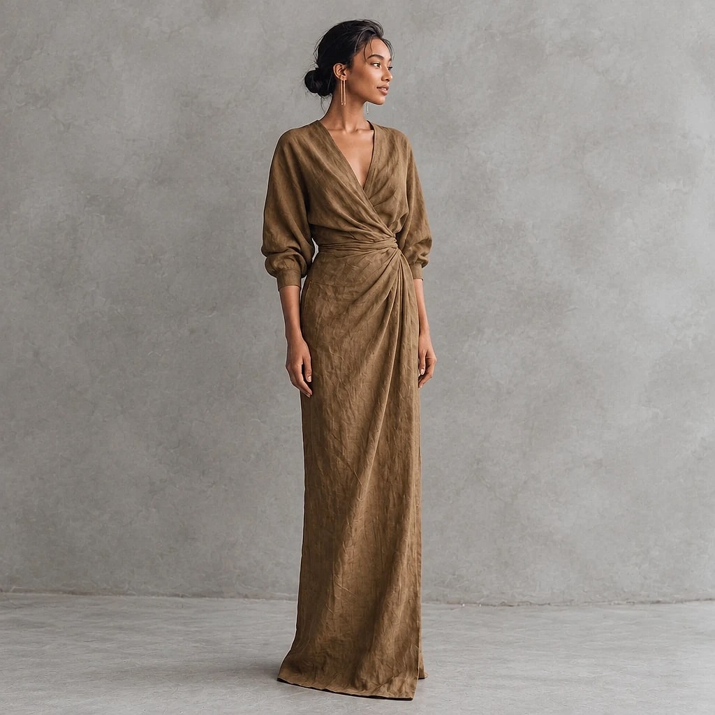 Veralune – Linen Blend Maxi Dress