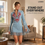 Vestara – Western Tassel Mini Dress