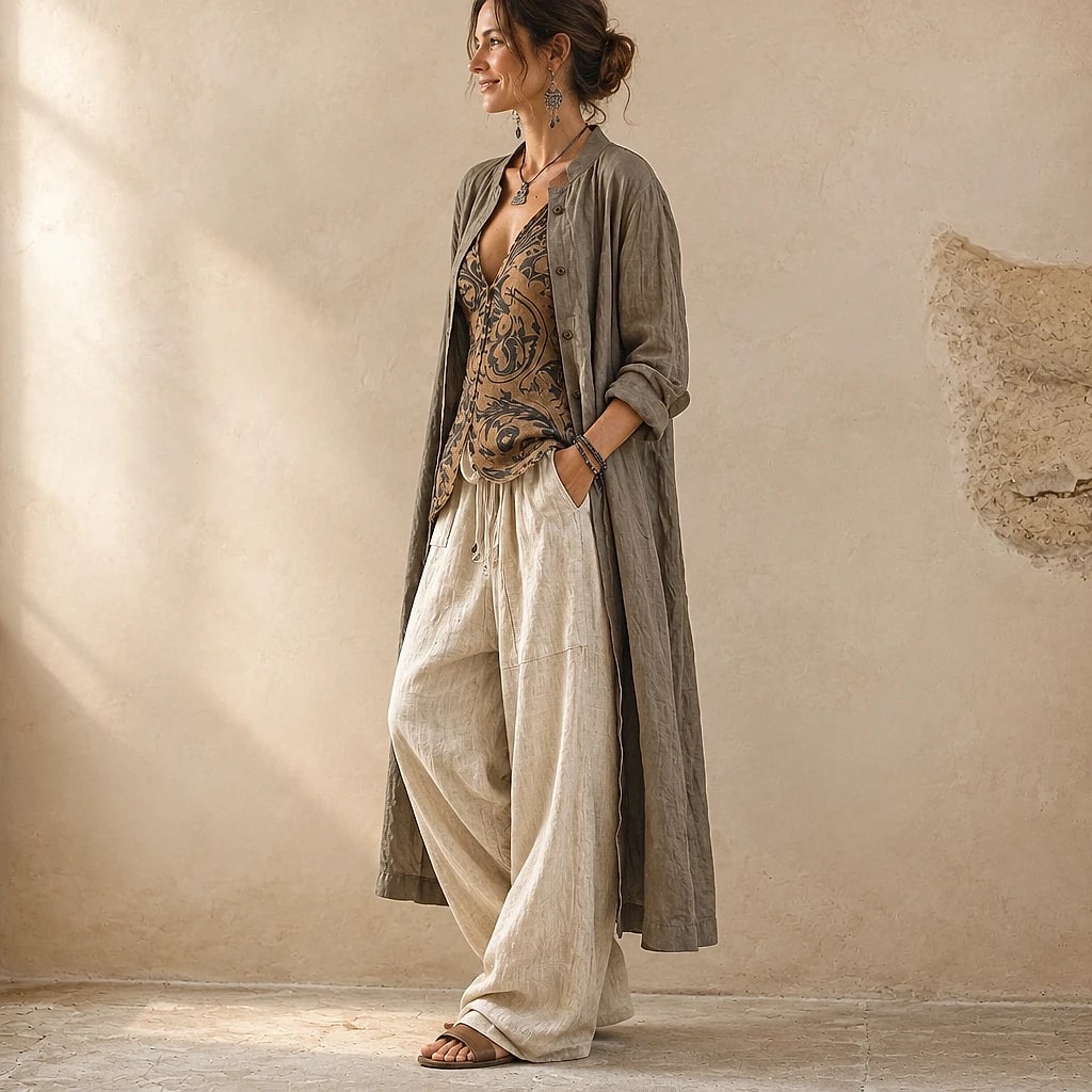 Wovaine – Natural 3-Piece Linen Set